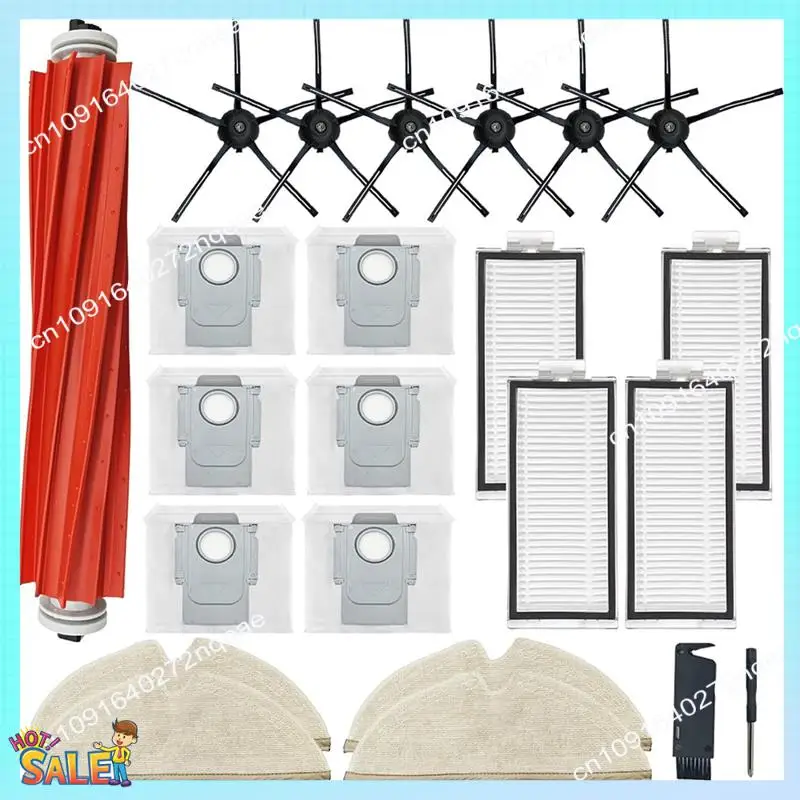 N08R For Roborock Q7/Q7+/Q7 Max+/Q7 Max Plus Robot Vacuum Cleaner Main Side Brush Hepa Filter Mop Cloth Dust Bags Spare Parts