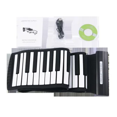 Roll up MIDI teclado de piano digital electrónico precio barato 88 teclas niños música juguete piano portátil