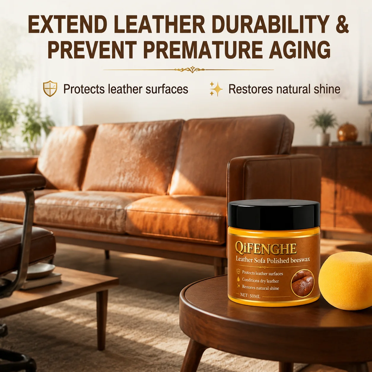 Leather Nourishing And Repairing Beeswax, Suitable for Car Seats, Sofas, Jackets, Shoes, Bags, And Clothing-Provides Deep Care