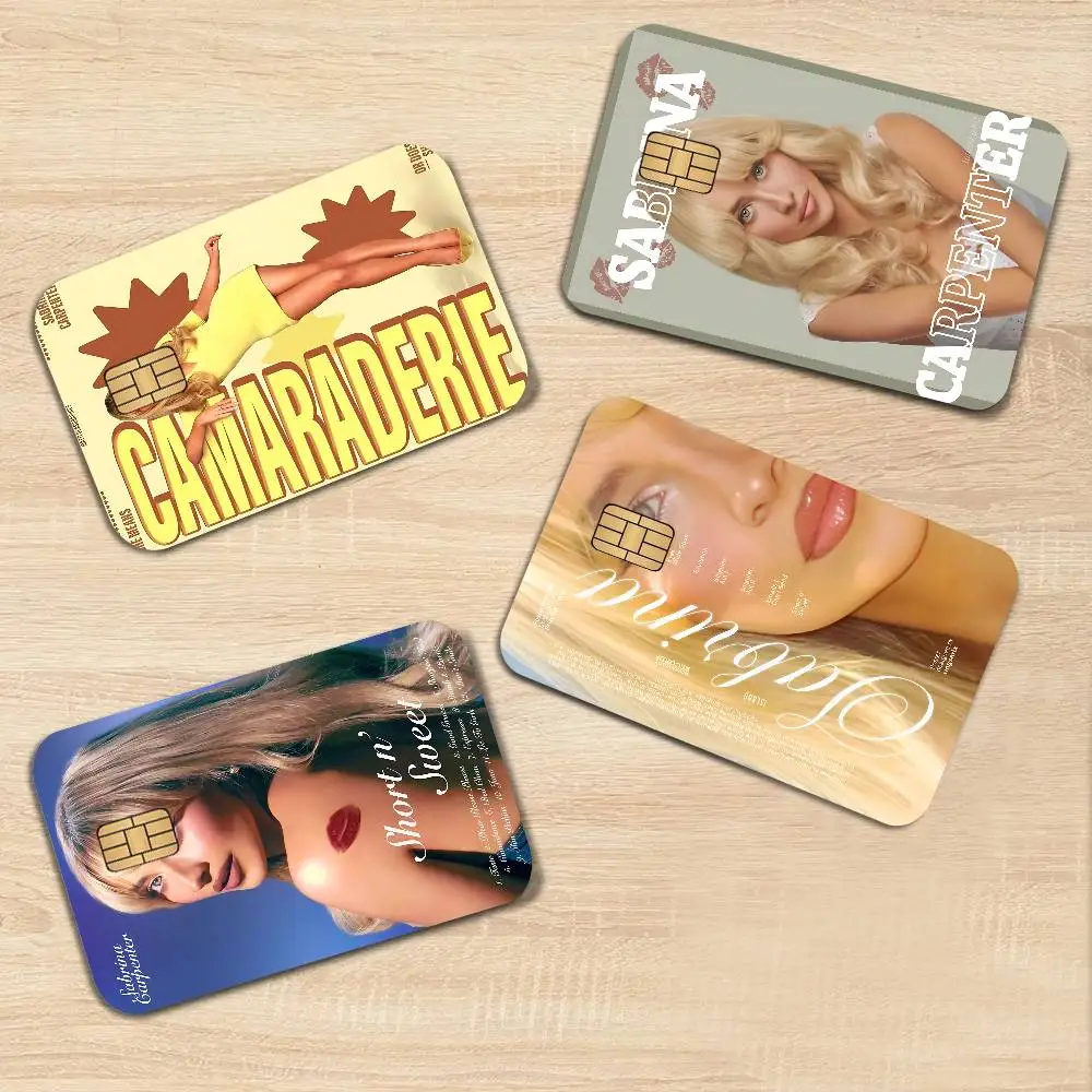 Singer S-Sabrina C-Carpenter Game Anime Sticker Film Skin Cover Case for Small Large No Chip Debit Credit Card Front Side