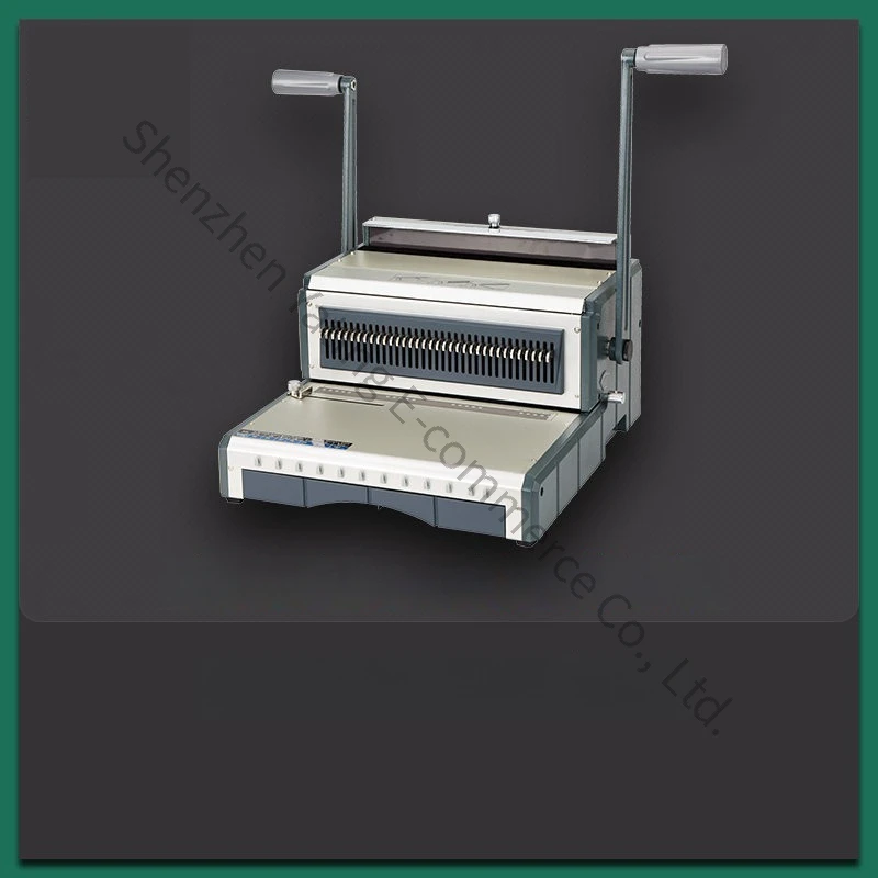Square Hole Binder SY310 Round Hole Iron Ring Calendar Binding Machine Double Line Desk Calendar Punching