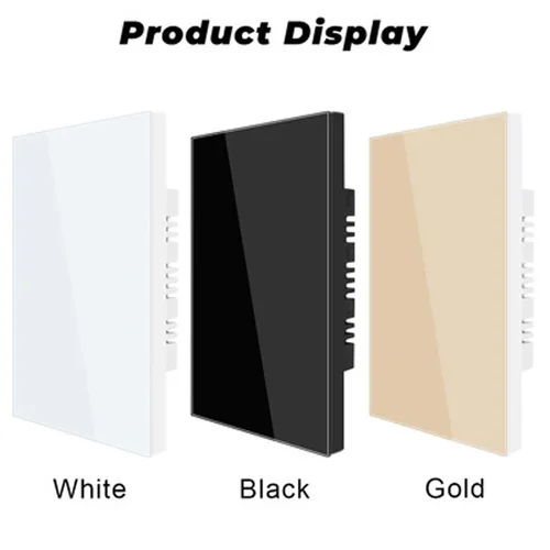 Imagen 1 del producto Placa blanca estándar americana, panel de interruptor de cristal templado, placa de hierro de instalación para bloquear la placa blanca