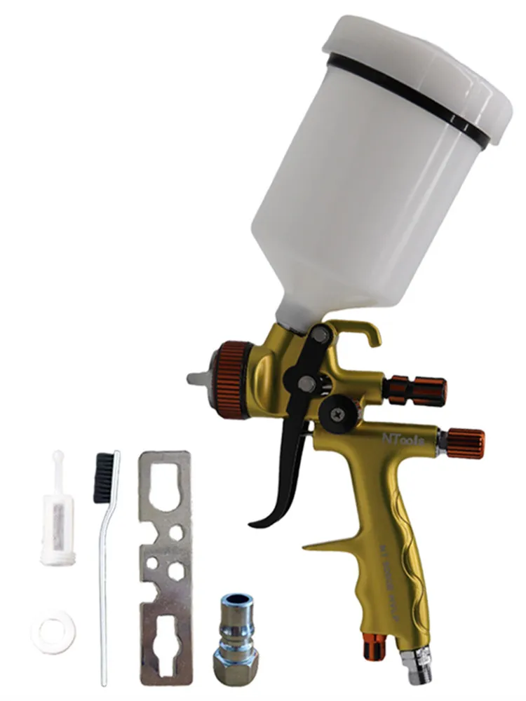 HVLP5000B Spray Gun With 400CC paint mixing cup Spray Gun 1.3  Nozzle Paint Gun Water Based Air Spray Gun Oil Paint Gun Airbrush