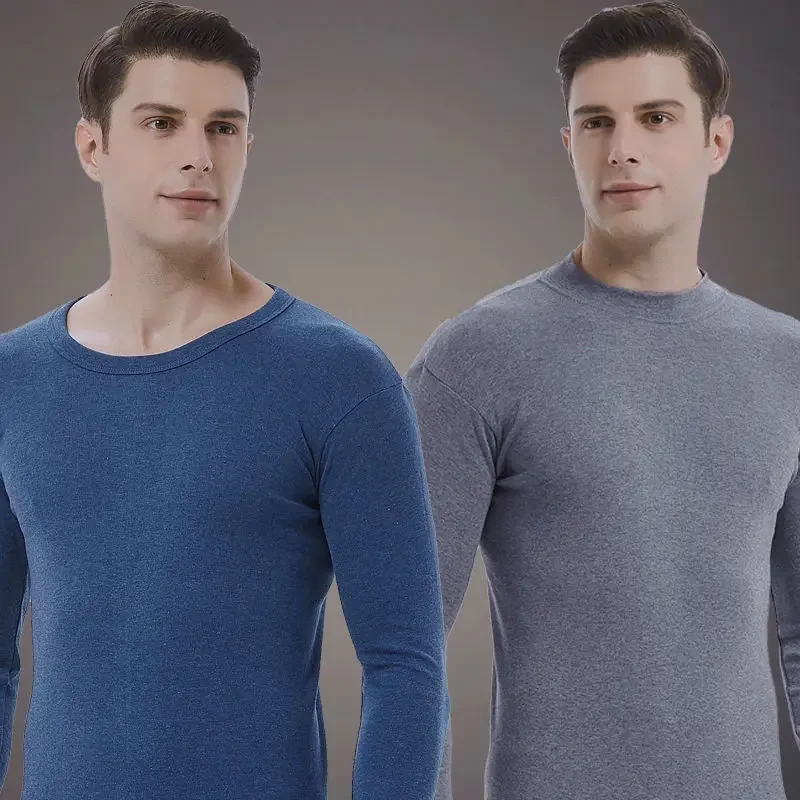 100% Pure Cotton Winter Mens Thermal Underwear Suit Women's Long-necked Long-necked Sweater Long Johns Set Thermal Underwear