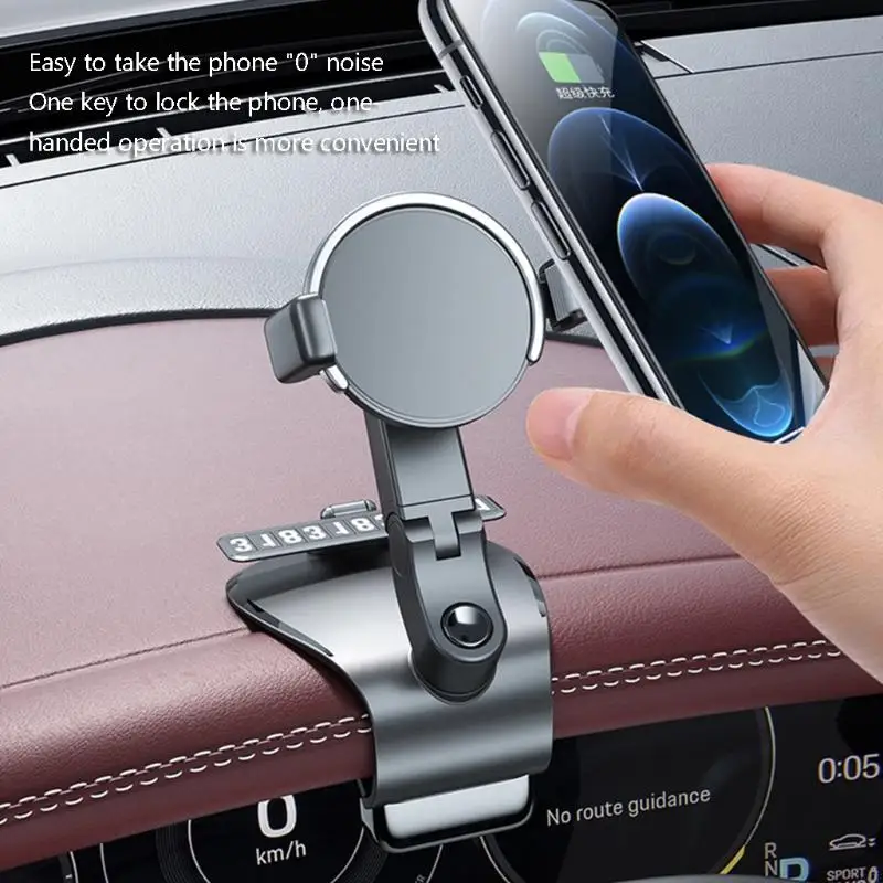 090E Car Phone Mount Bracket Phone Stand for Safe Effortless Upgrade More Stable with Mini Number Plate