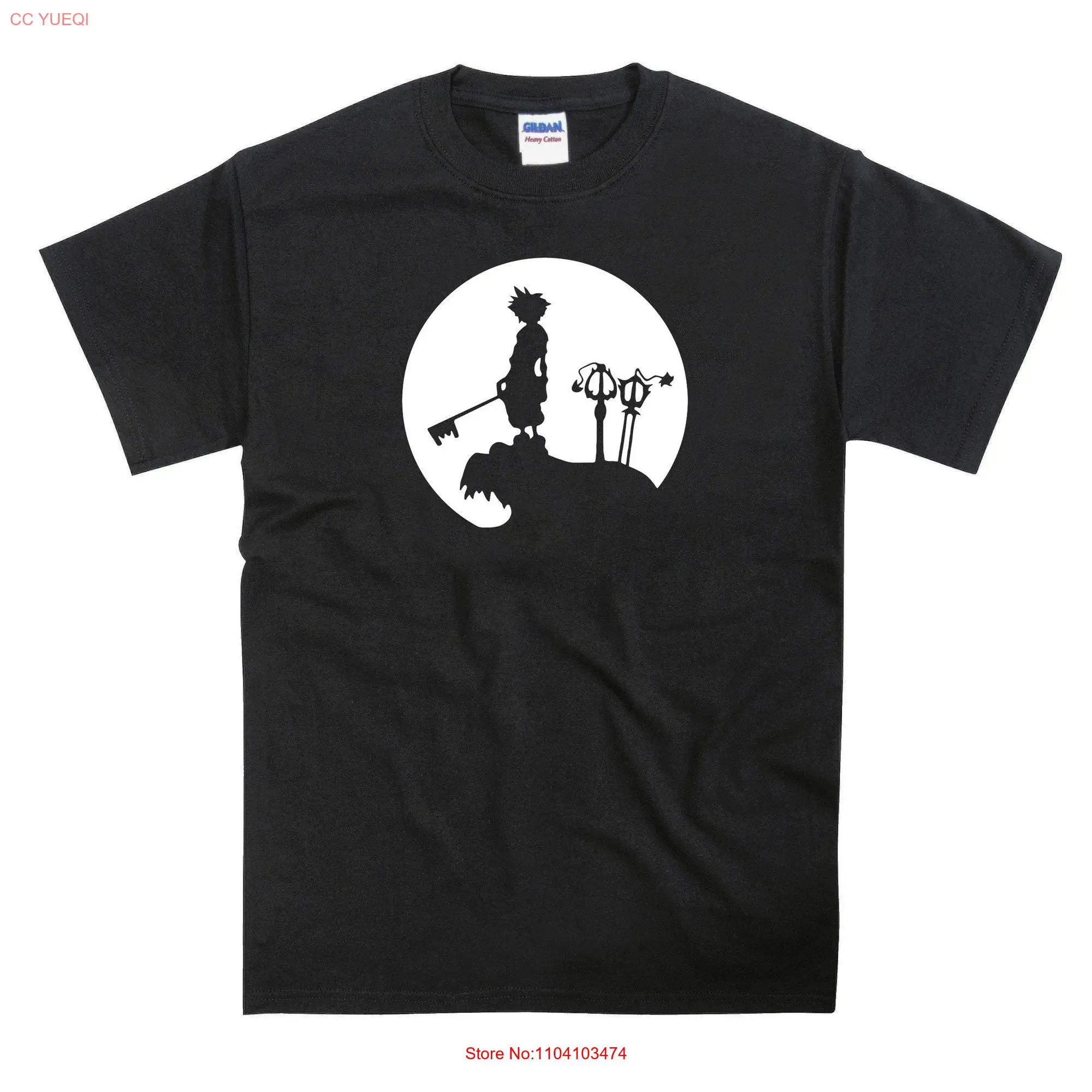 Sora inspired Full Moon Silhouette T Shirt long or short sleeves