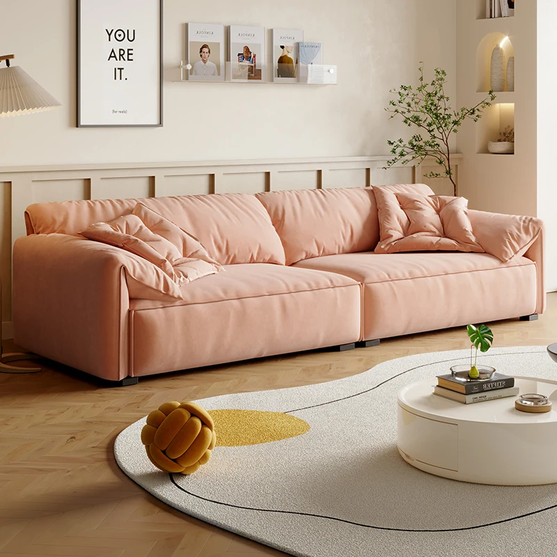 أرائك غرفة المعيشة الزرقاء كبيرة الحجم مصممة منتفخة يابانية لطيفة أرائك غرفة المعيشة صالة كسول Woonkamerbanken أثاث منزلي #2