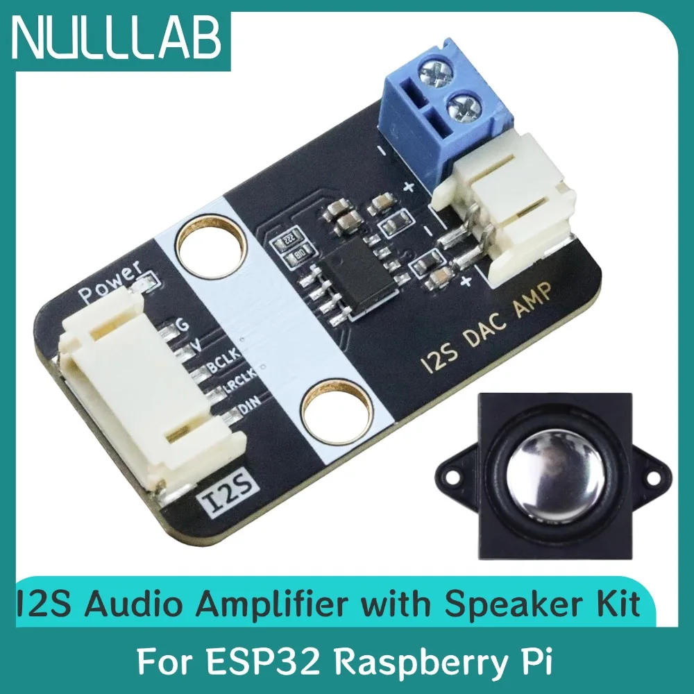 I2S ESP32 Speaker Kit, Built-in Audio Amplifier, Plug & Play for ESP32 Raspberry Pi Built-in HPF, NS4168 AMP Speaker Module