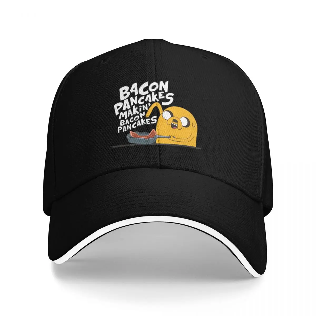 

Making Bacon Pancakes Adventure Time Baseball Cap luxury woman cap Hood foam party Hat Fashion Beach Women's Golf Wear Men's