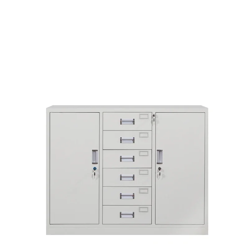 File Cabinet Wide Middle Six Lower Section Cabinet with Lock Multi-drawer File High Quality