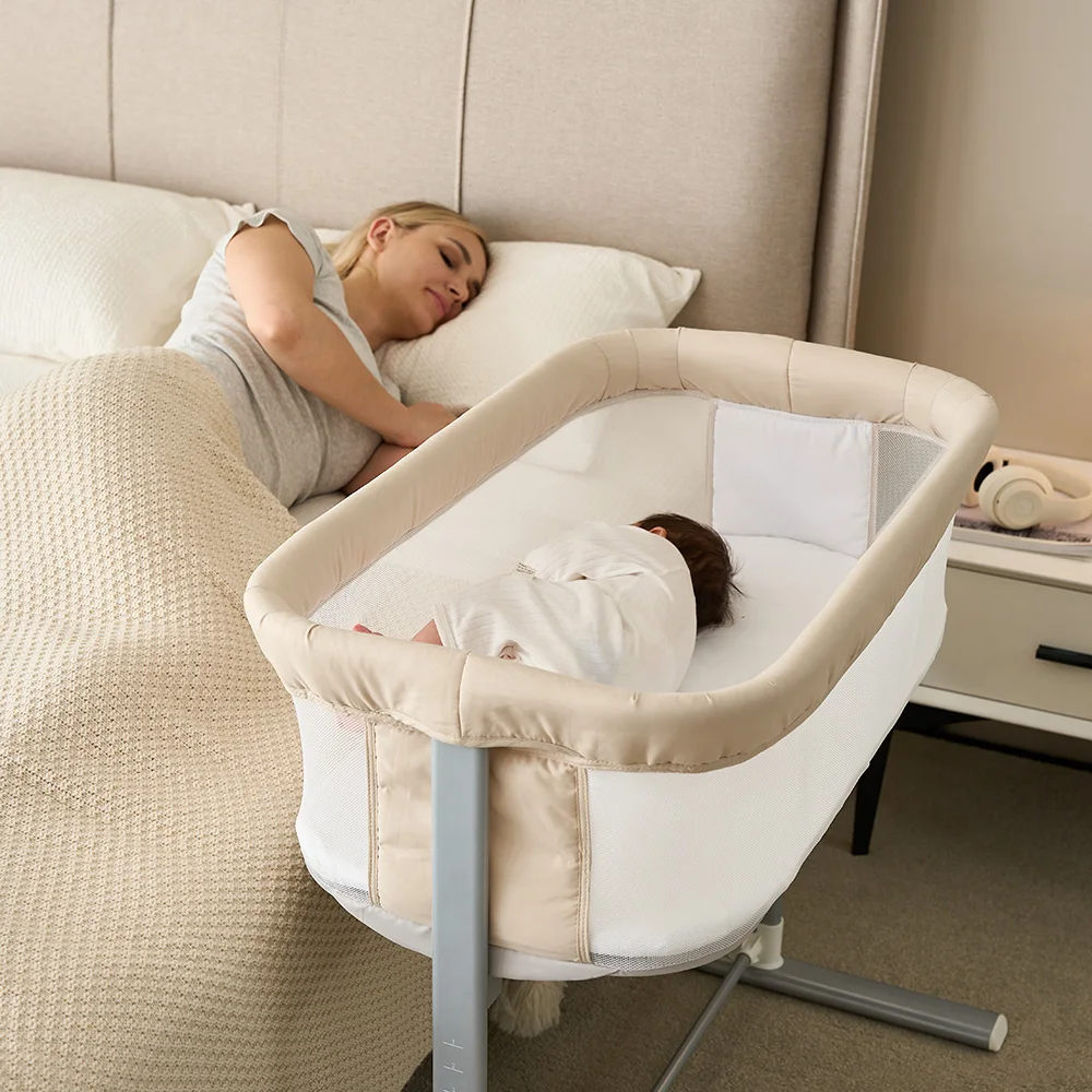 

New Adjustable Height Baby Crib Breathable Portable Bassinet Stabilized Cradle Cot Bedside Sleeping Bed Hot Sale Spot Wholesale