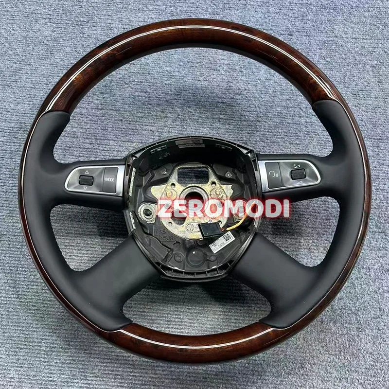 

Car Interior Wood Wooden Leather Steering Wheel Fit For Audi A4 A4L B8 A6 A6L C6 Q7 2004-2011 Auto Parts