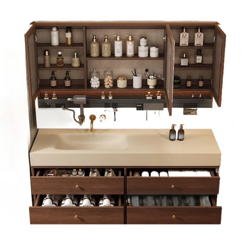 Integrated basin washbasin face wash basin smart bathroom cabinet combination washbasin