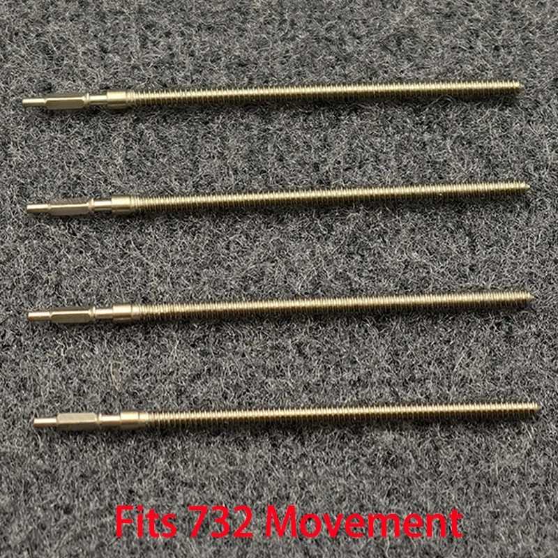 

2PCS/4PCS 732 Stainless Steel Crown Movement Crown Stem Fits 732 Automatic Mechanical Movement Stem Repair Parts