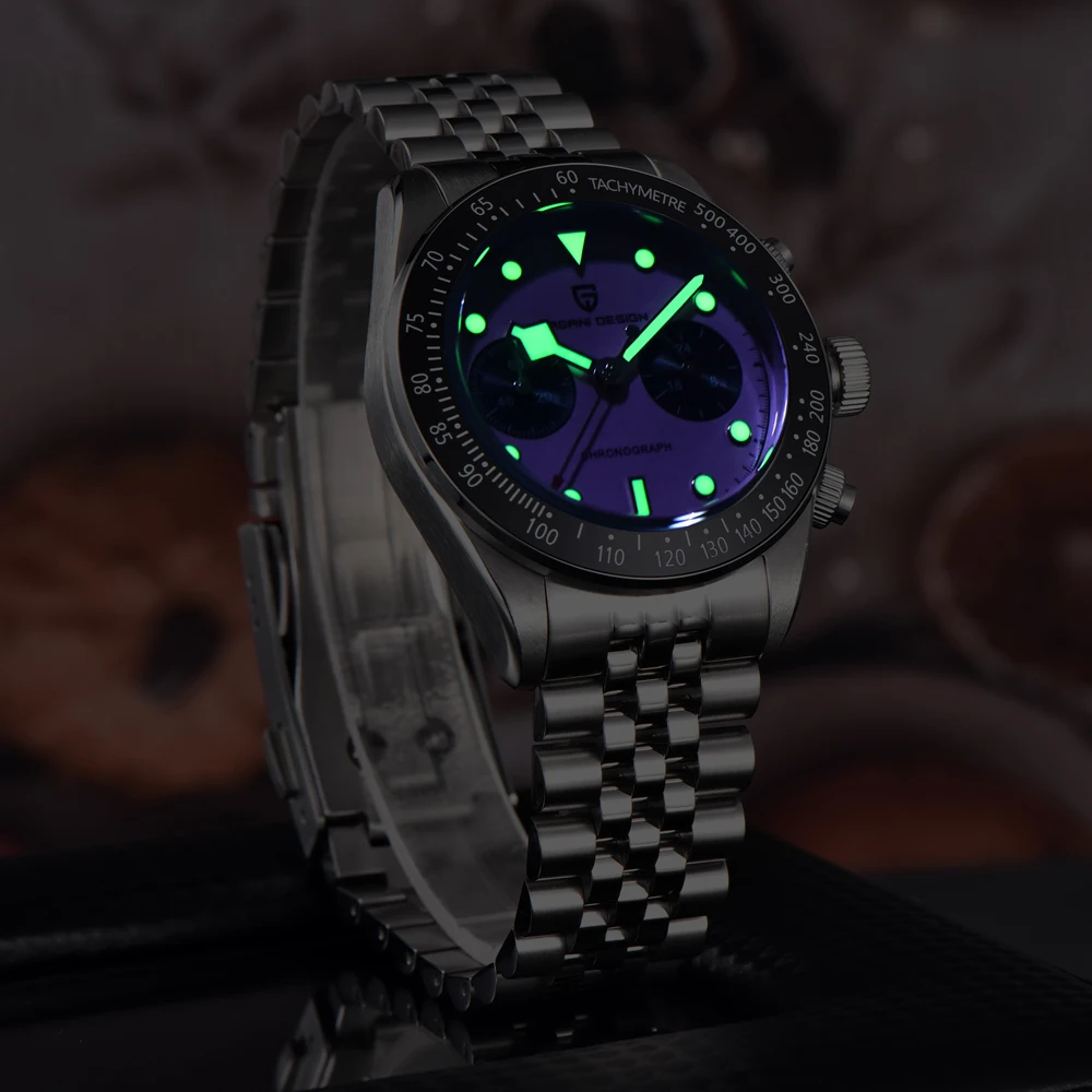 PAGANI DESIGN 2025 New BB Flamingo Chronograph Luxury Sports Quartz Watch Men Sapphire mirror 100M Waterproof Fashion Wristwatch