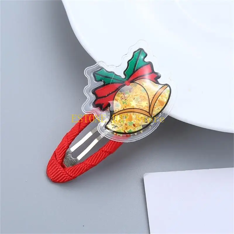Christmas Hair Clip - Ponytail Clip - usage example