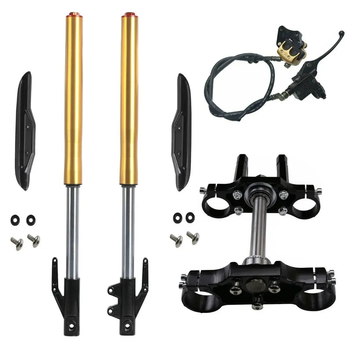 45/48mm 630mm Front Shock  Absorber & Brake Assembly & Triple Tree For 12mm Axle Dirt Pit Bikes CRF SSR Shock Absorber