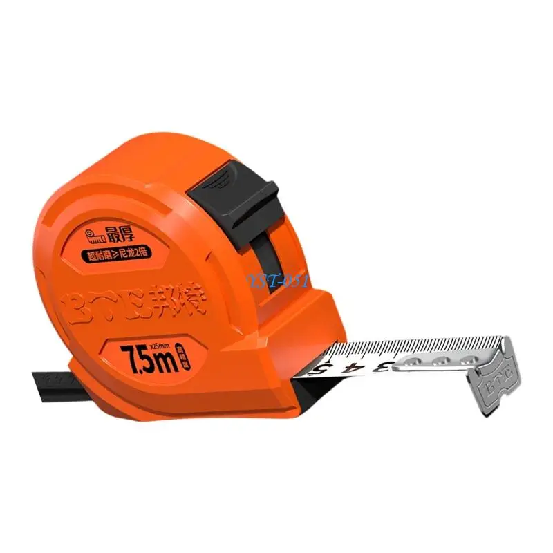 E15A Steel Tape Measure with Thumb Lock and Metal Tape, ABS Case Manual Measuring Tool Multiple Length for Option for Home
