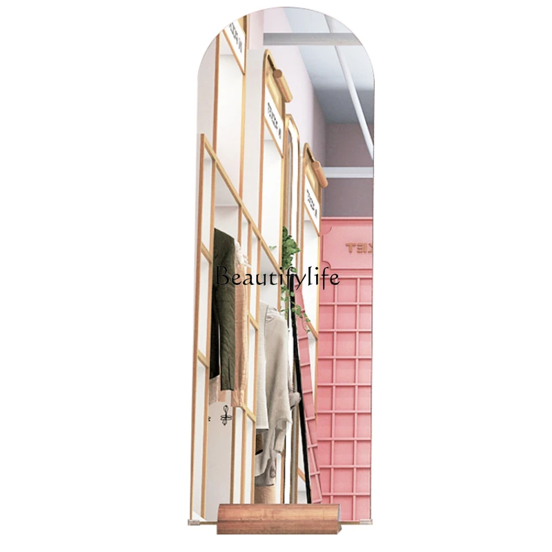 

Mirror full-body full-length mirror landing Nordic clothing store fitting mirror