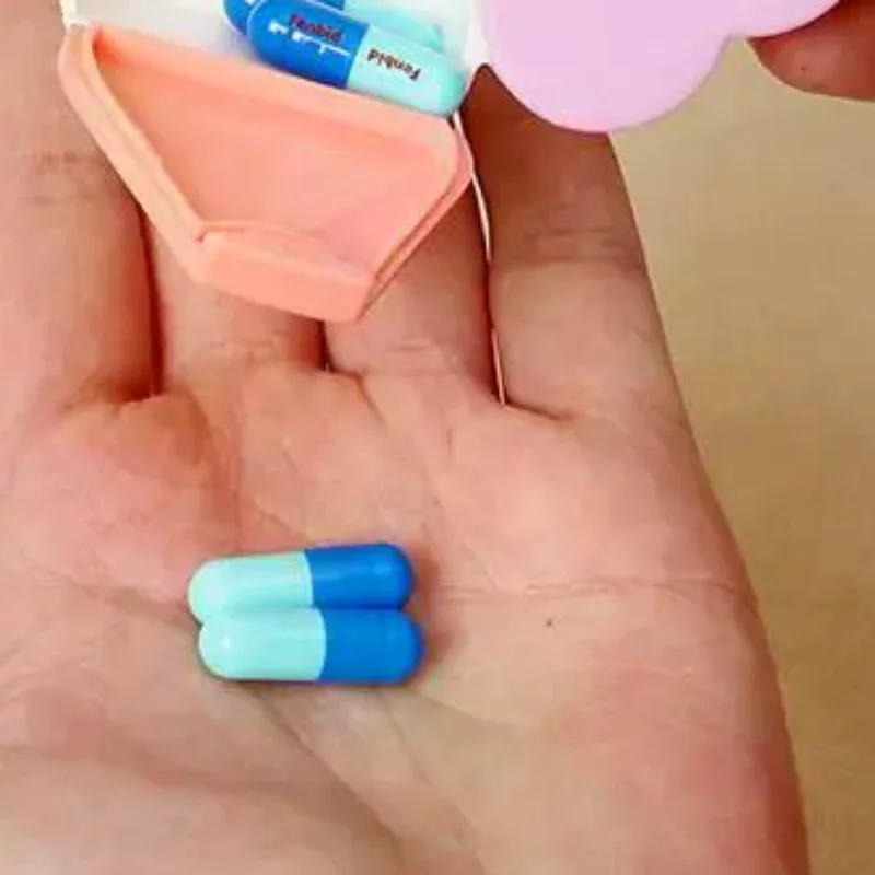 7 Days Round Portable Medicine Pill Box Small Travel Vitamin Case Container Organizer Storage Tablet Fish Oils Tools