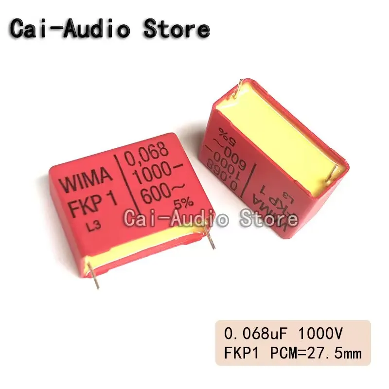 2PCS/5PCS/10PCS/Lot Brand NEW Germany WIMA FKP1 1000V 0.068UF 683 68NF Film Capacitor 1000v0.068UF 683 Pitch 27.5mm FKP1O126806D