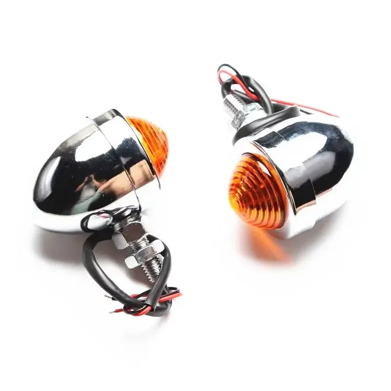 Motorcycle Turn Signal Indicator Lights Fit Most of Motorbikes Custom Application with 10mm Thread