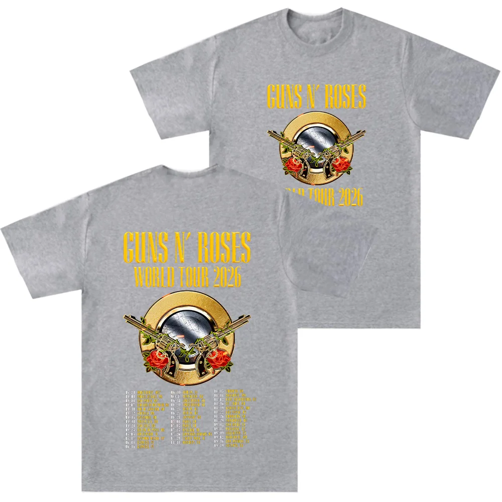 Guns N Roses World Tour 2026 T-shirts Rock Band Hip Hop Streetwear