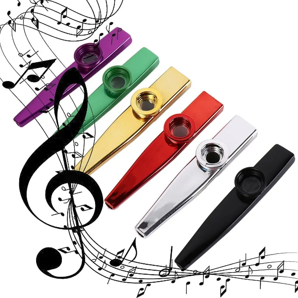 

Aluminium Alloy Metal Kazoo Learn Easily Instruments Diaphragm Mouth Kazoos Durable Detachable Musical Instruments Flutes