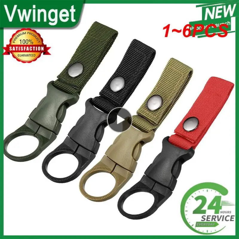 

1~6PCS clasp molle attach Buckle Holder tool webbing backpack Hanger Hook Carabiner Water Bottle clip hang camp hike outdoor