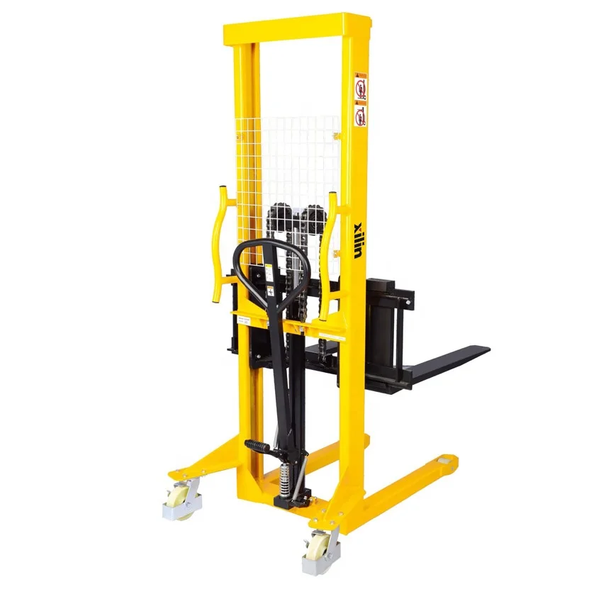 

【Best-selling】Xilin Montacarga Manual 2000kg 2 Ton 1.5m Lift Height Portable Hydraulic Self Loading Stacker With Forged Forks