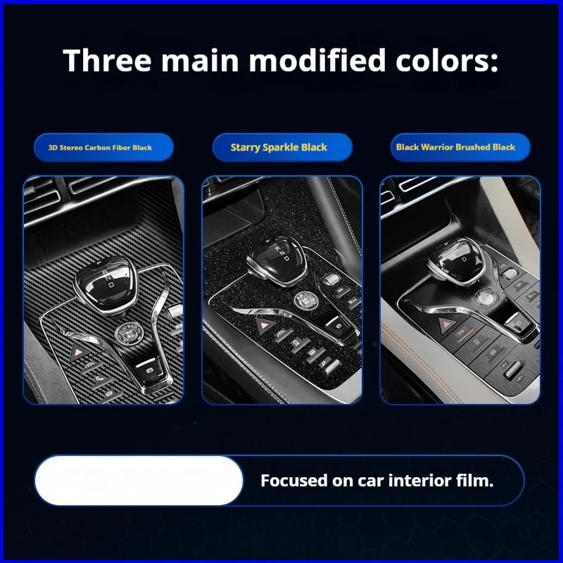 For Chery Jaecoo J8 TIGGO 9 2023 2024 PET Carbon Fibre Film Car Interior Center Console Anti Scratch Resist Film Accessories
