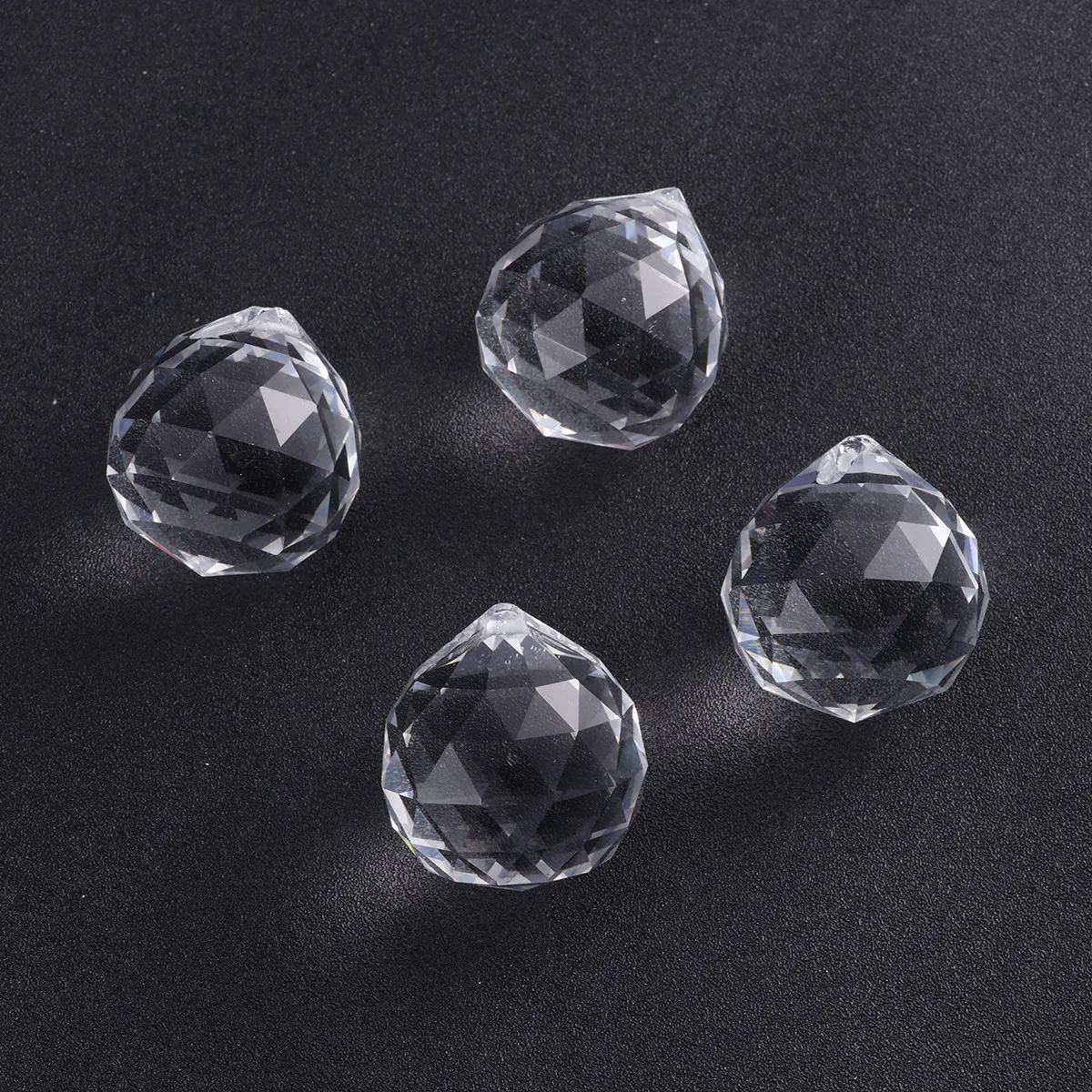 12Pcs Clear Glass Crystal Chandelier Prisms Pendants for Wedding Decor Hanging Crystals Ceiling Lights Curtains DIY Projects