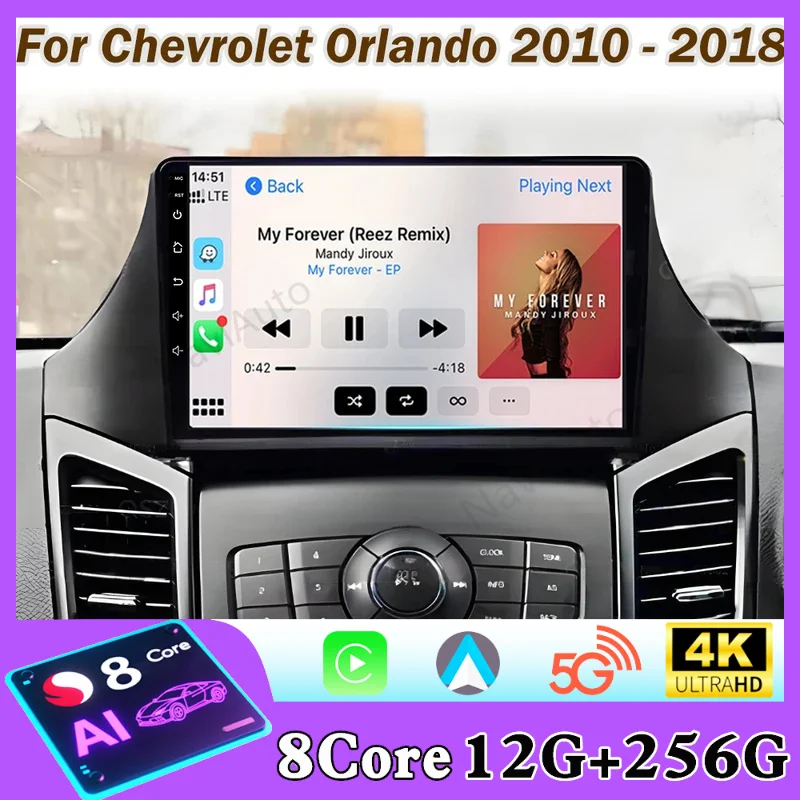 Car Radio For Chevrolet Orlando 2010 - 2018 Android 16 Auto Carplay Multimedia Player GPS Navigation Head Unit No 2din DVD Video