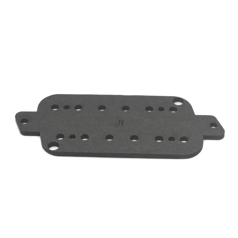 10Pcs Fan Fret Pickup Fiber Baseplate for 6/7 String Pickup Incline 15/24 Degree Black