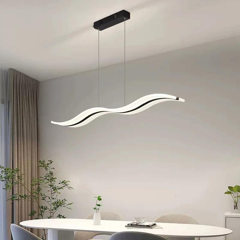 Imagem -03 - Moderno Led Pingente Lâmpadas Tiras Minimalistas Luz Pingente para Sala de Jantar Cozinha Lustre Teto Decoração Iluminação