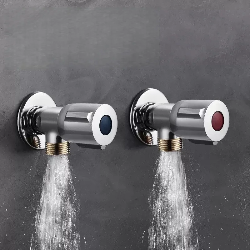 1/2 for Bathroom Kitchen Toilet Sink Copper Angle Stop Valve Hot and Cold Water Stop Valve High Quality Quick Open Faucet Valve