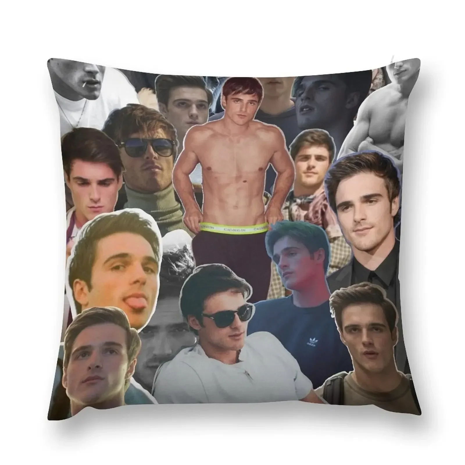 

Jacob Elordi Collage Throw Pillow Couch Pillows Cushions For Decorative Sofa Christmas Pillows pillow