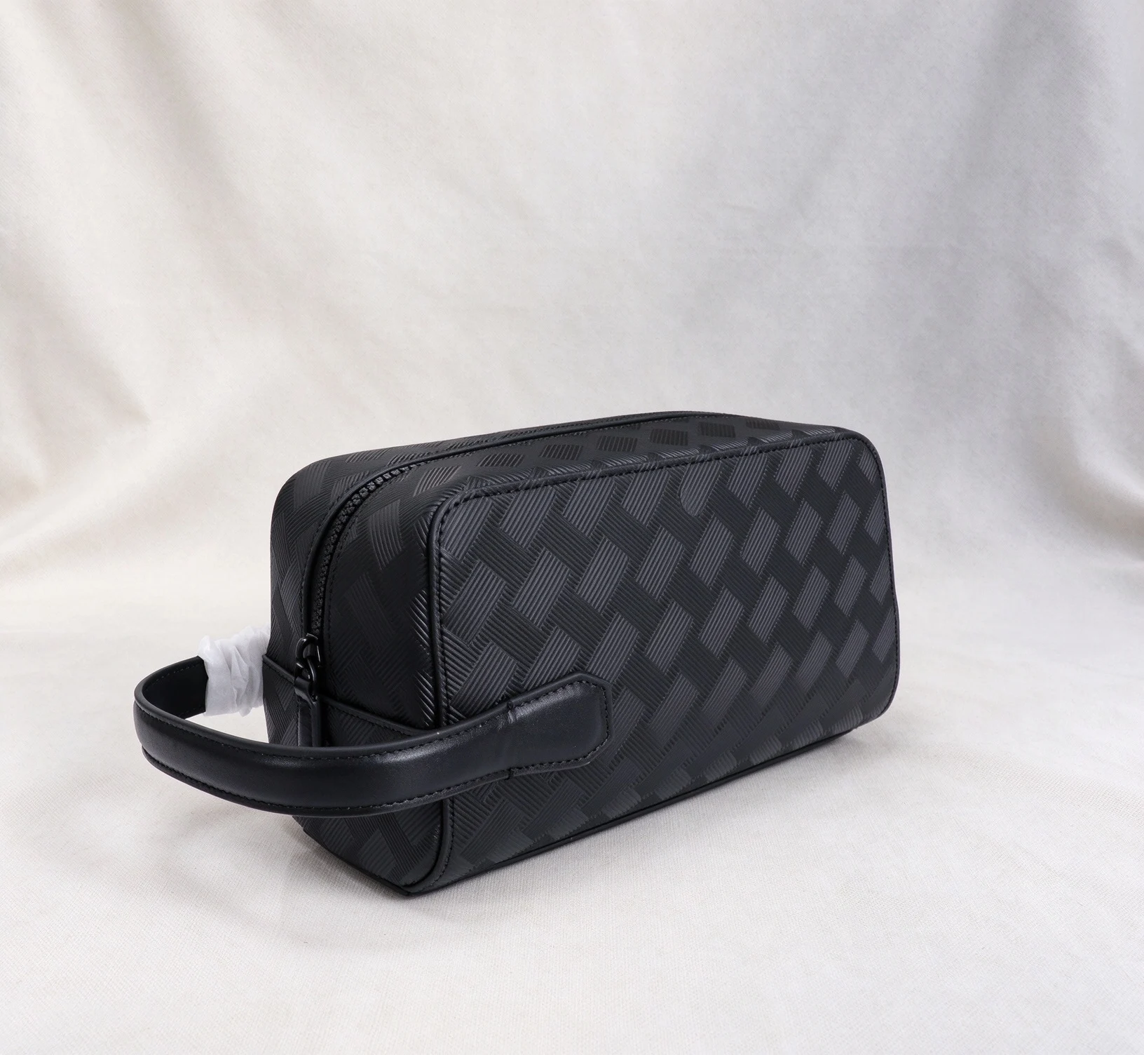 Soft Leather Waterproof Travel Toiletry Bag, Large Capacity Cosmetic Makeup Organizer Pouch, Portable Shaving Bag for Men