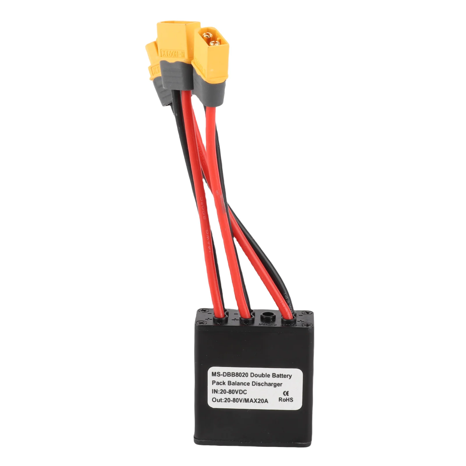 Dubbele batterijontladingsconverter DC20 naar 80V XT60-interface Dubbele batterij parallelle moduleadapter voor 250 tot 3000W motor