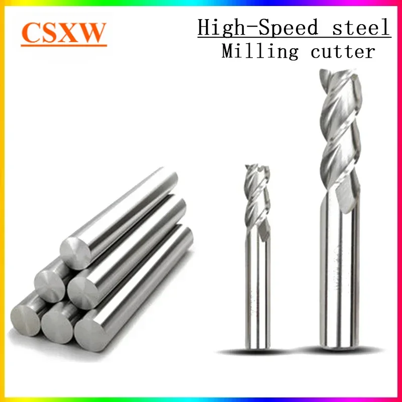 

NEW 3 slot milling cutters 1mm~20mm 4mm 6mm 8mm 12mmCNC machine tool lathe chrome containing metal 3 flute milling cutters 1.5mm