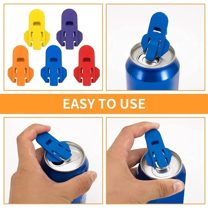 2/4/6pcs Cola Beverage Reusable Easy Can Opener Sealed Drink Beer Coffe Opener Lid Multi Function KitchenGadgetCamping Accessory