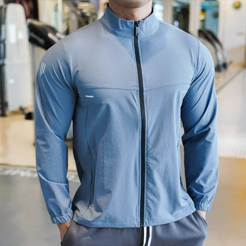 Ice Silk Thin Shirts Tops Sport Running Coat Sun Protection Sweatshirt Breathable Skin Anti-UV Jacket Fitness Sunscreen Clothing