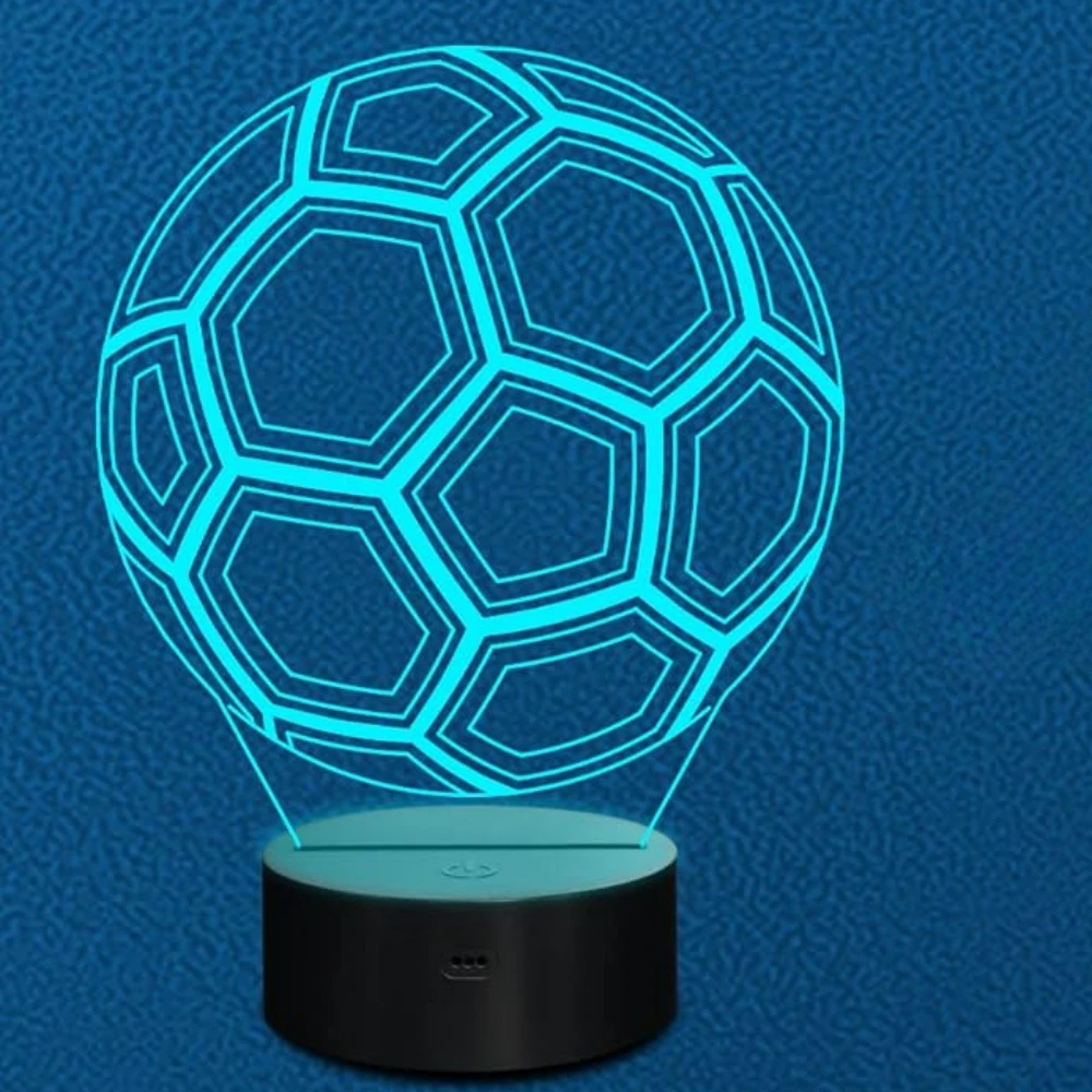 Soccer Ball Night Light for Kids Football 3D Illusion Lamp 7 Colors Changing Room Decor Birthday Christmas Gifts for Boys Teens