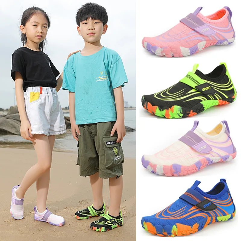 Water Shoes Kids Summer quick-dry Beach Five Fingers Barefoot Swimming Aqua Shoes  Seaside River Slippers Children Sneakers