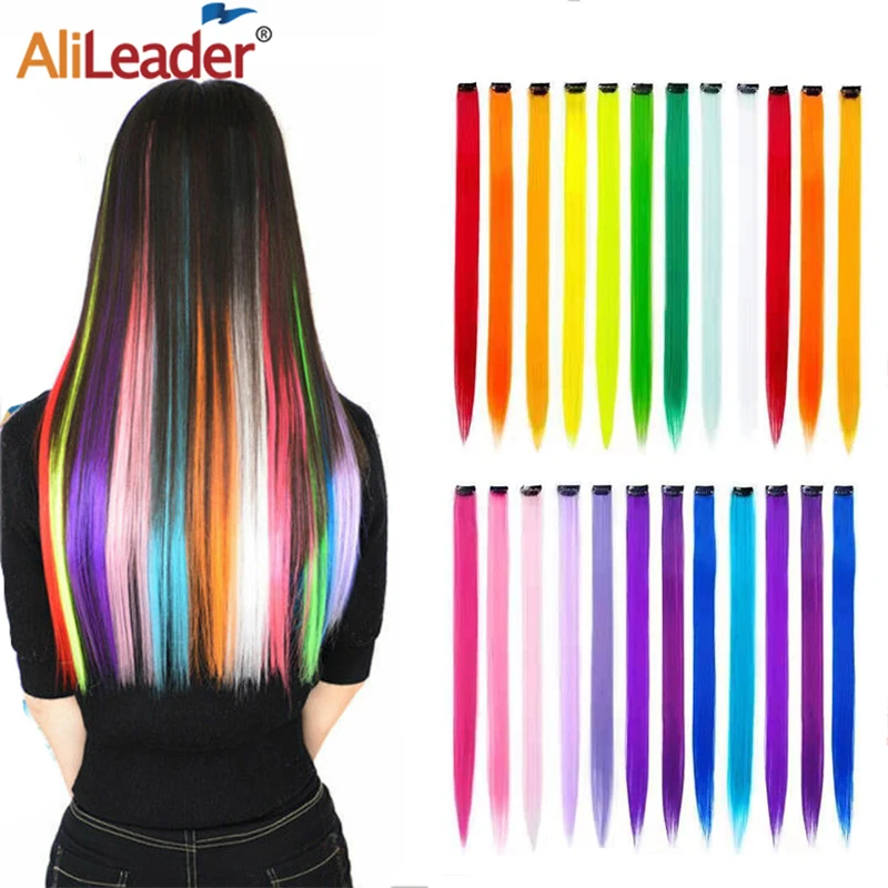 Alileader Clip Na Extensão Do Cabelo 57 Cor Ombre Straight Hair Extension Clip Em Hairpieces Alta Temperatura Faber Hair Pieces