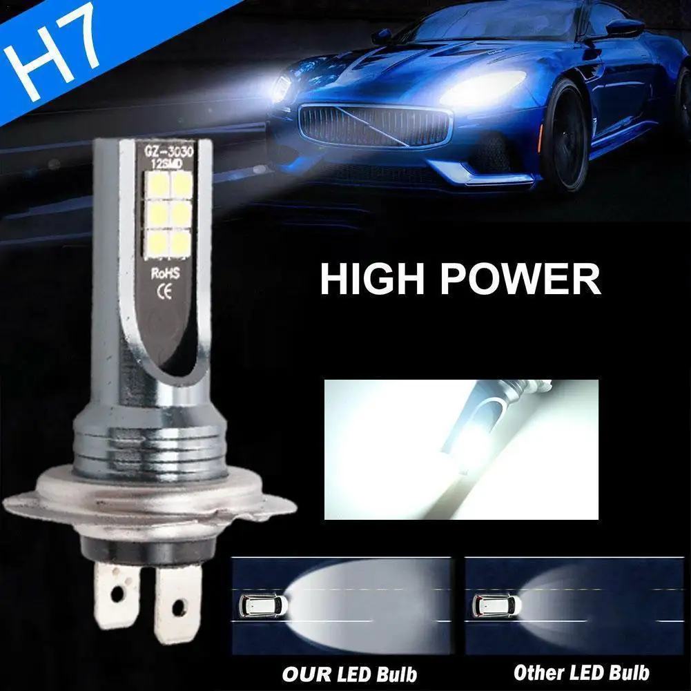 

H1/H4/H7/H11 LED Bulbs 26000LM Super Brighter 6000K White Car Fog Light Easy Plug-N-Play Installation IP67 Waterproof