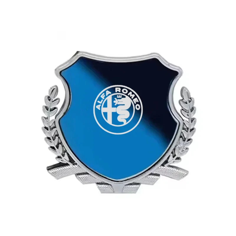 For Alfa Romeo Logo Brera Giulia Mito Stelvio GT 4C 155 156 166 159 3D Metal Car Body Sticker Mirror Effect Window Side Badge