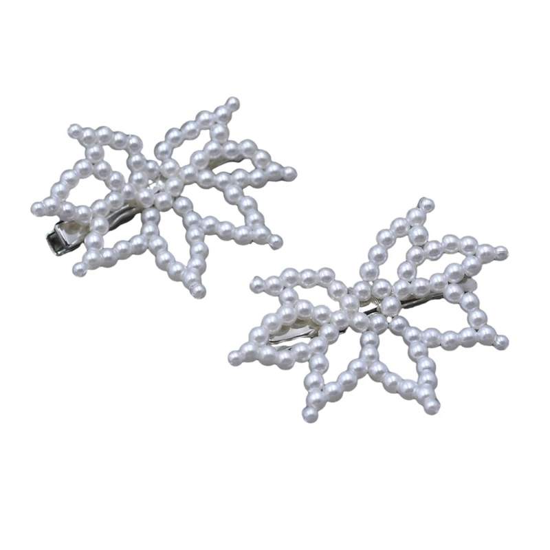 

Artificial Pearls Flower Hair Clip Side Pin Barrette for Women Girl Everyday Wear 15UB