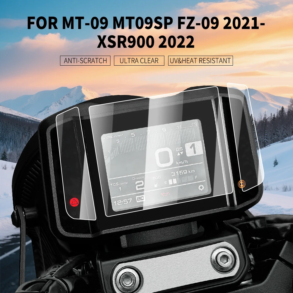 For Yamaha MT-09 MT09 MT 09 XSR900 2022 2023 Motorcycle Screen Protector sticker Instrument Film Screen Dashboard Protection