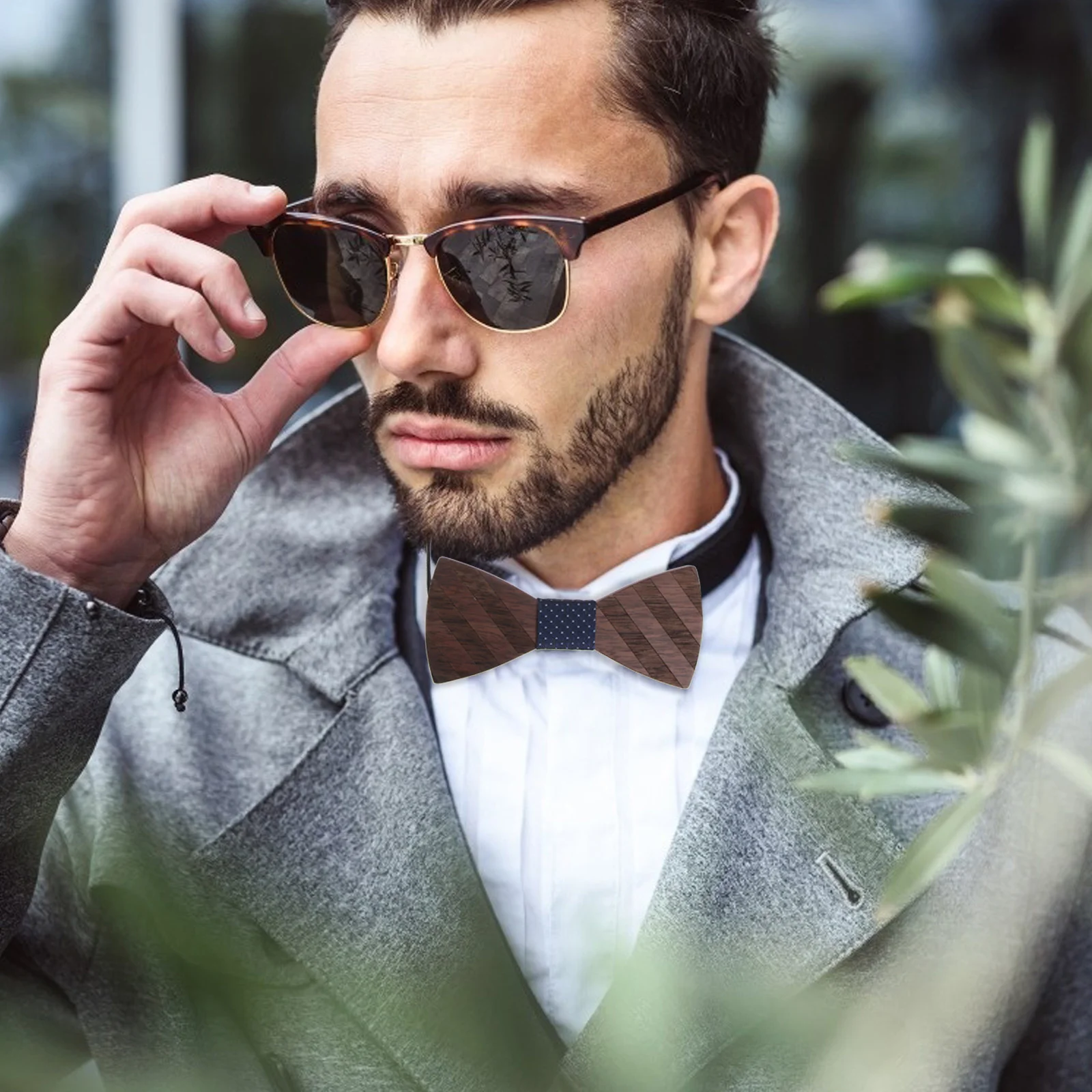 

1 set 1 Set Bow Tie Set Premium Eco-Friendly Durable Wedding Party Gift For Men Male Clothing Male Corsage Cuff-Link Accessories